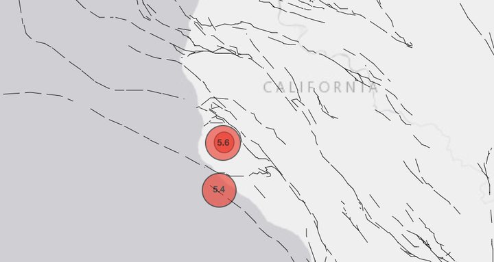 5.6-magnitude natural disaster hits 5km off California coast