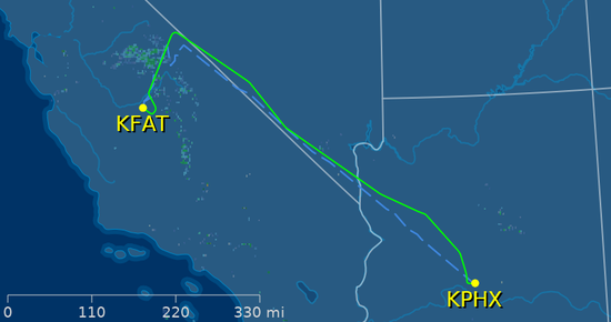 (UPDATE) Humboldt-Bound Plane Makes Emergency Landing in Fresno After Windshield Breaks Midflight - Lost Coast Outpost