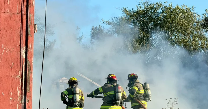 (PHOTOS) Firefighters Douse Early Morning Trailer Fire Near Ferndale; No Injuries Reported