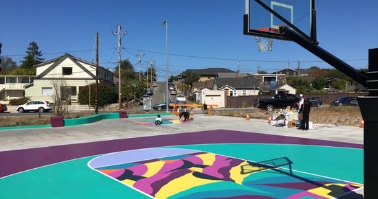 DRIVE THE PAINT! New Nonprofit Adds Some Color to Arcata’s Shay Park Basketball Court | Lost Coast Outpost