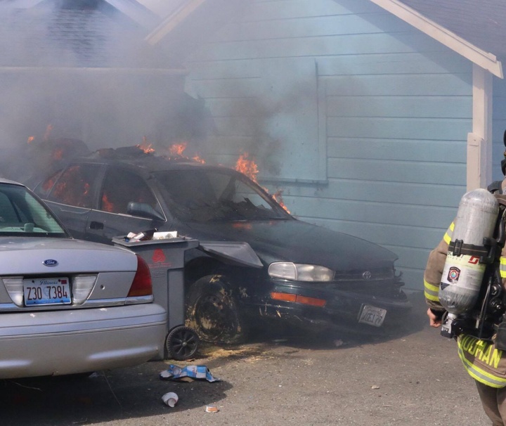 car fire near me