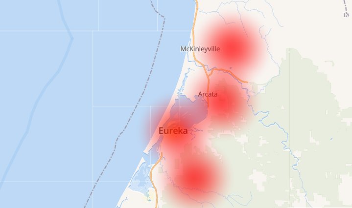 Downdetector Frontier Map