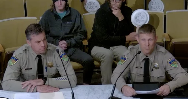 Board, Cops Talk Flock